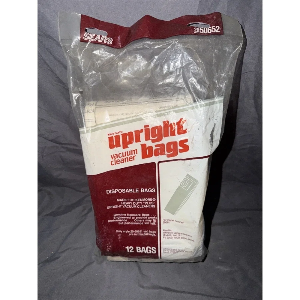 Sears Kenmore Upright‎ Vacuum Cleaner Bags 2050652 18 Bags